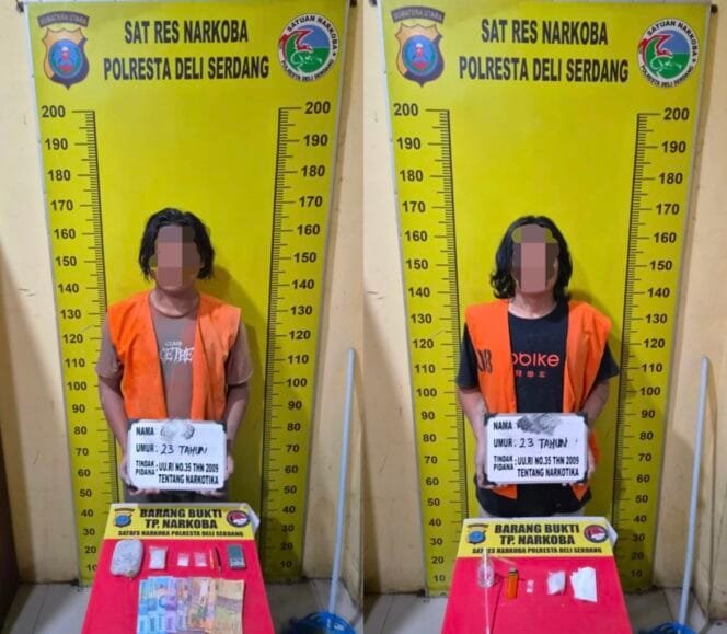 
					Gerebek Sarang Narkoba di Pagar Jati, Satresnarkoba Polresta Deli Serdang Ringkus Dua Pria