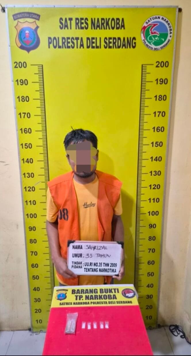 
					Empat Paket Sabu Disita, Sat Res Narkoba Polresta Deli Serdang Amankan Warga Pantai Labu