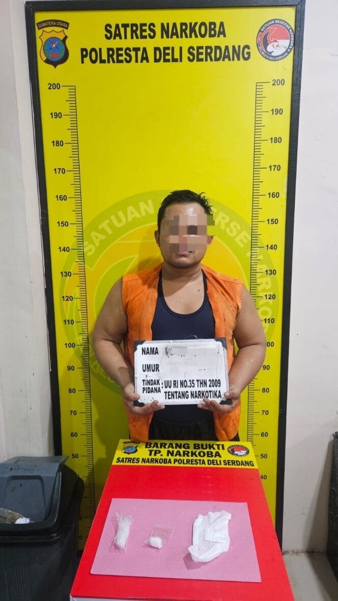 
					Satres Narkoba Polresta Deli Serdang Tangkap Pria di Biru-Biru, Sita Sabu 5,79 Gram