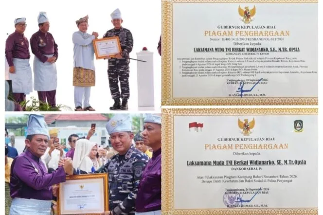 
					TNI AL Terima Penghargaan Ganda dari Pemprov Kepri