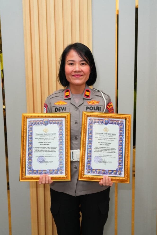 
					Di Bawah Kepemimpinan IPTU Devi Siringo-Ringo, Satlantas Polres Batu Bara Sabet Dua Penghargaan Bergengsi dari Polda Sumut di HUT Lalu Lintas ke-71