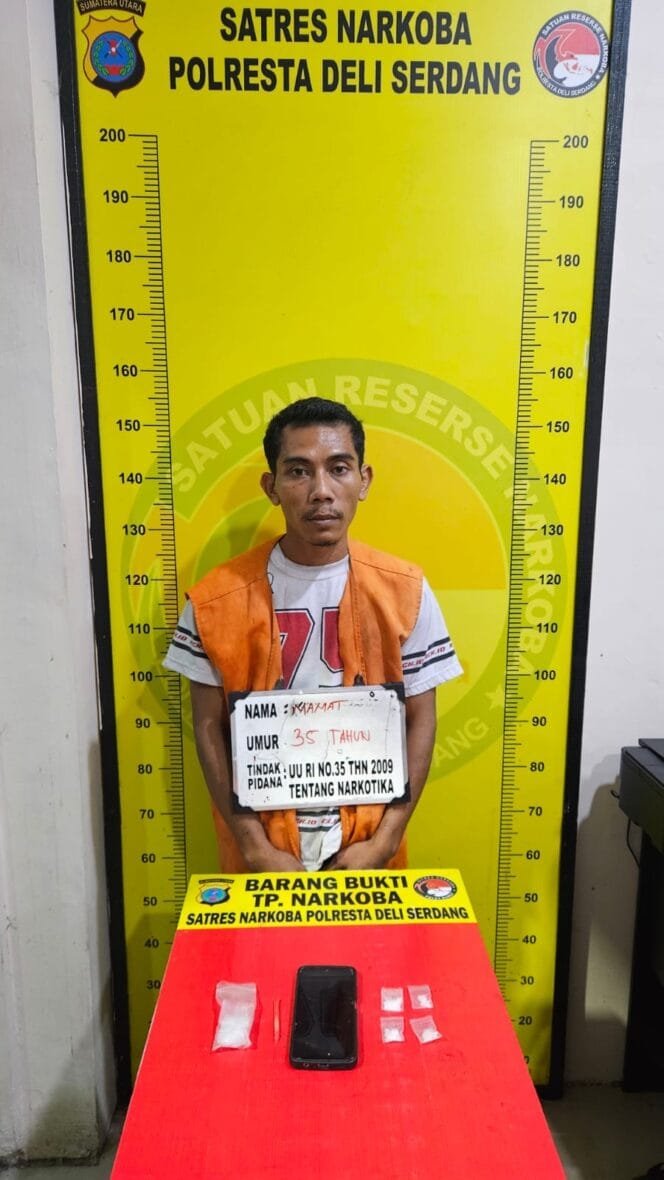 
					Shabu 3,86 Gram Disimpan, Mamat Berurusan dengan Satresnarkoba di Batang Kuis