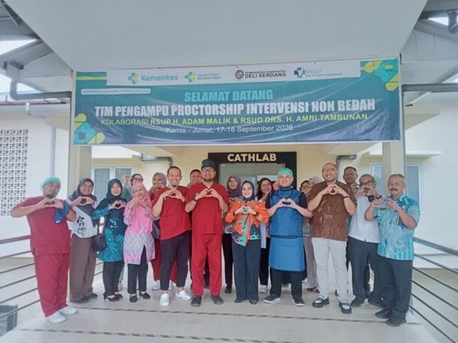 
					Proctoring Perdana Kateterisasi Jantung di RSUD Drs H Amri Tambunan di dukung Kementrian  Kesehatan 